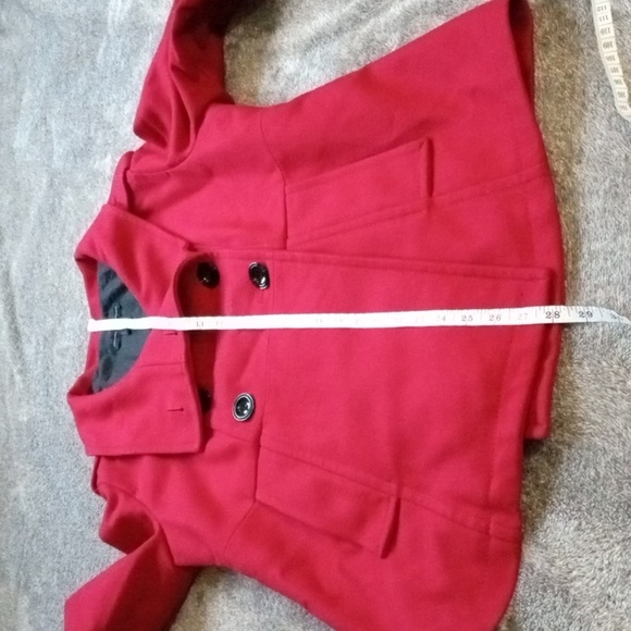 GAP red wool blend double breasted coat - Picture 7 of 10